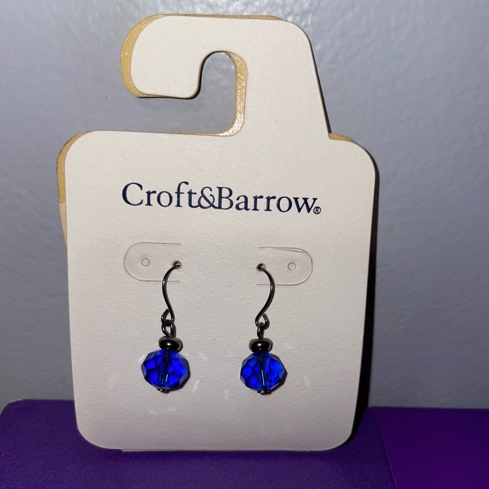 💙NWT Croft & Barrow Blue Earrings